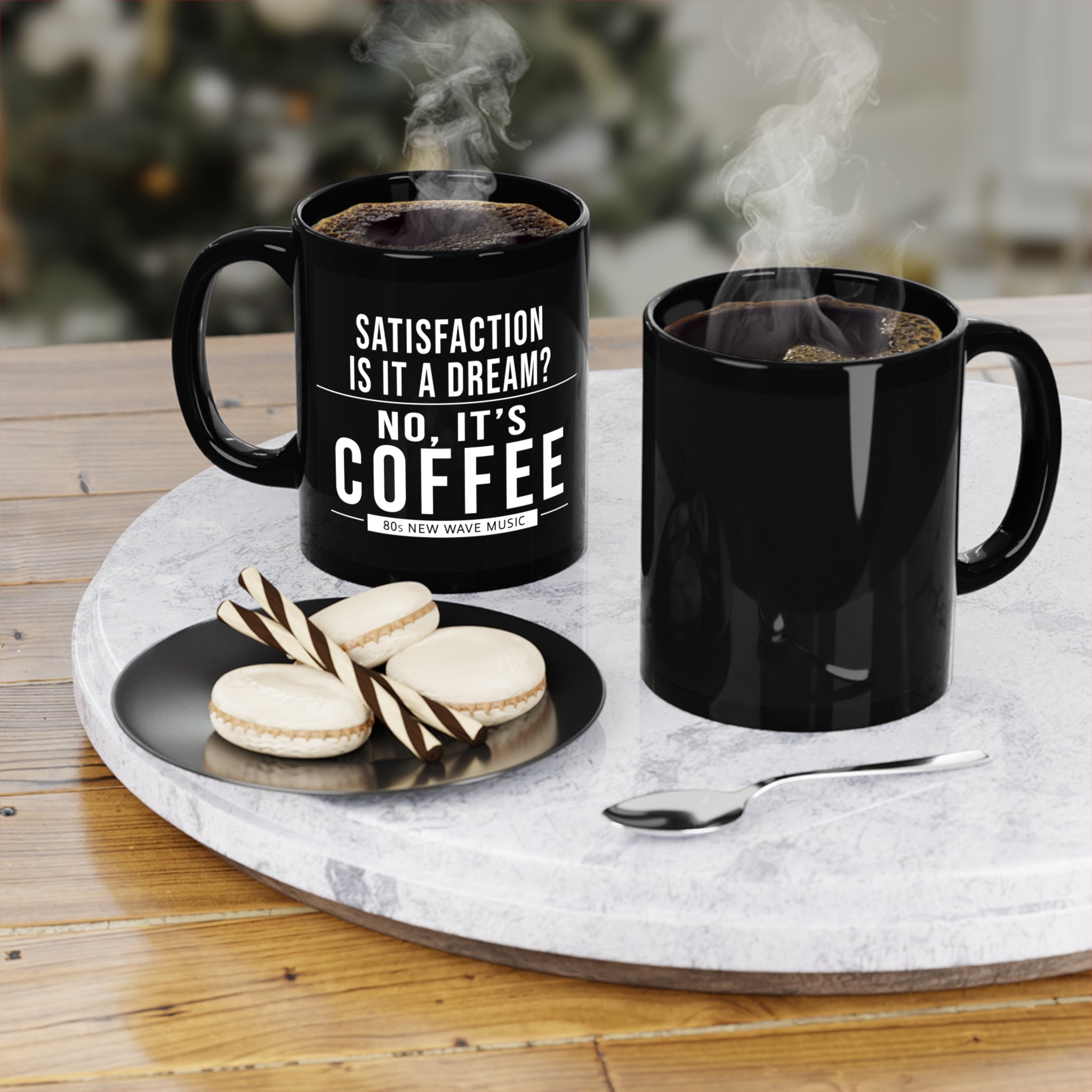 Satisfaction Is It A Dream? | Black Coffee Mug (US)